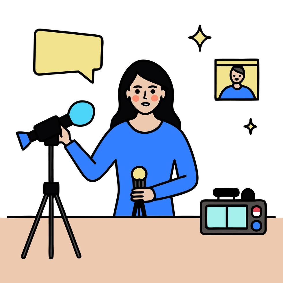 Makeup Artist Demonstrating Eyeshadow Palette in Studio with Copy Space concept as Wide shot of a makeup artist demonstrating an eyeshadow palette in a professio vector
