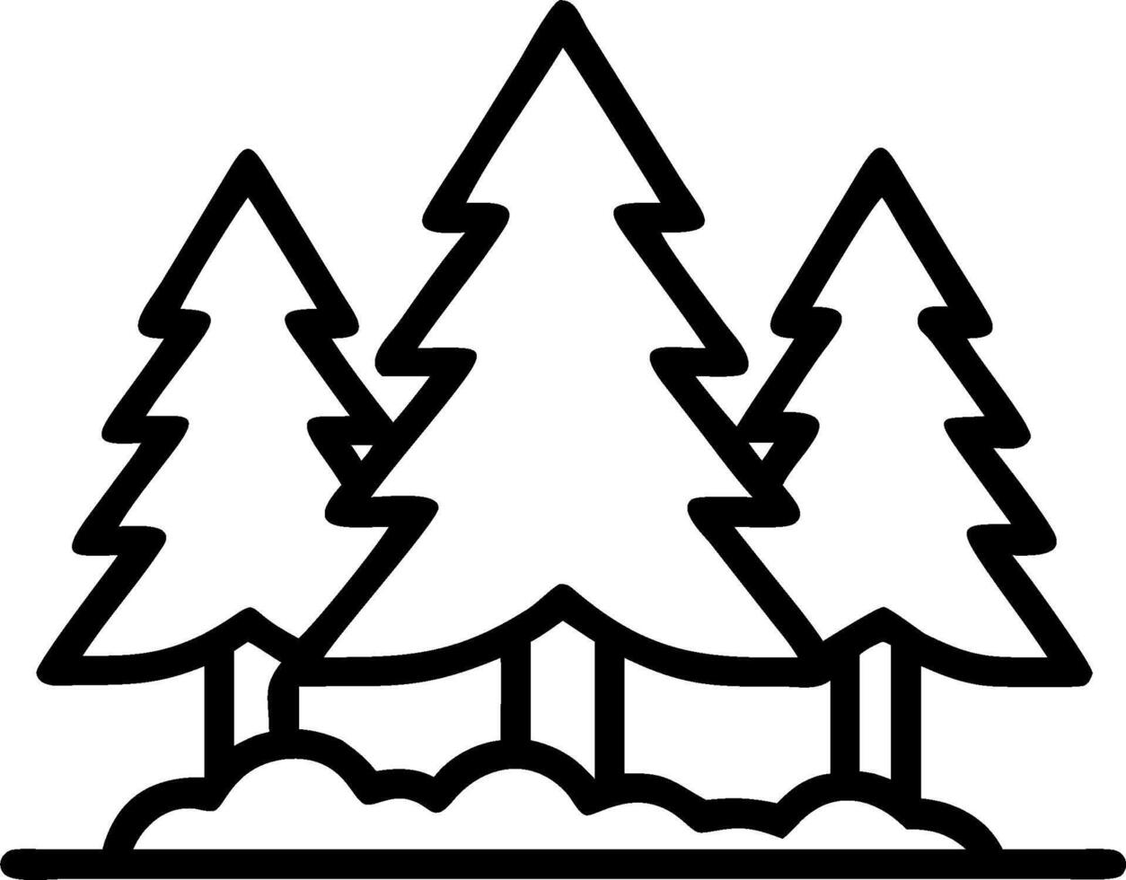 Old Growth Forest in Winter concept as Snow blankets the quiet old growth forest providing a stark contrast to the enduring green of the ancient trees. in Photo vector