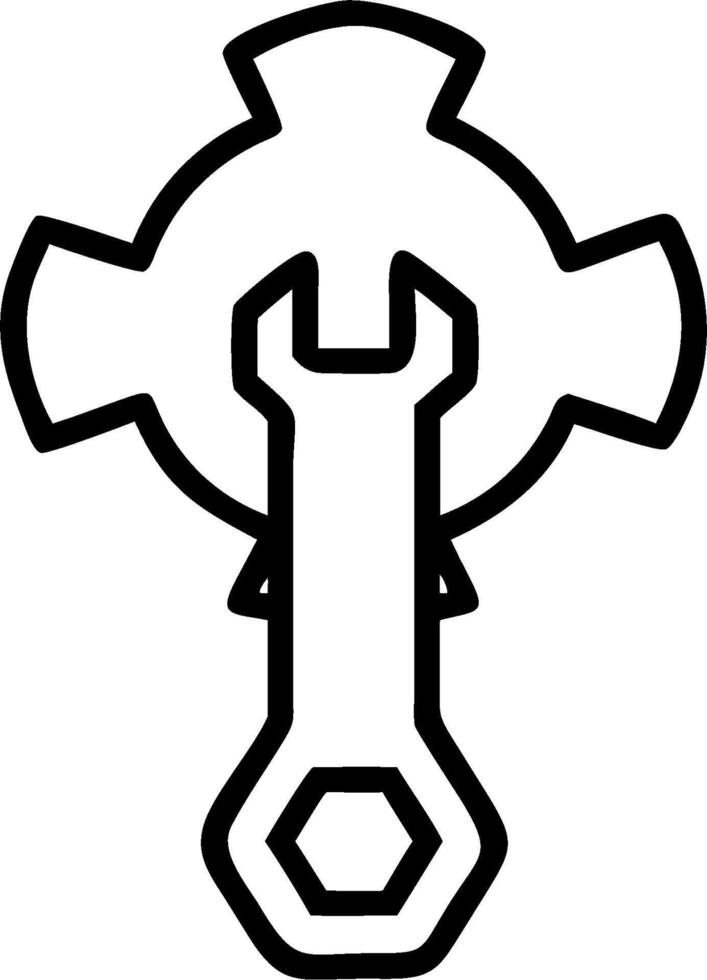 On maintenance symbol with copy space for project planning concept as An artistic rendering of an on maintenance symbol with spacious copy space suitable for pro vector