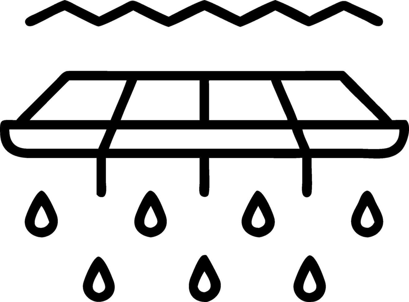 Overhead view of a rooftop garden with rainwater systems overlay symbolizing urban sustainability in double exposure with copy space. concept as An overhead view vector