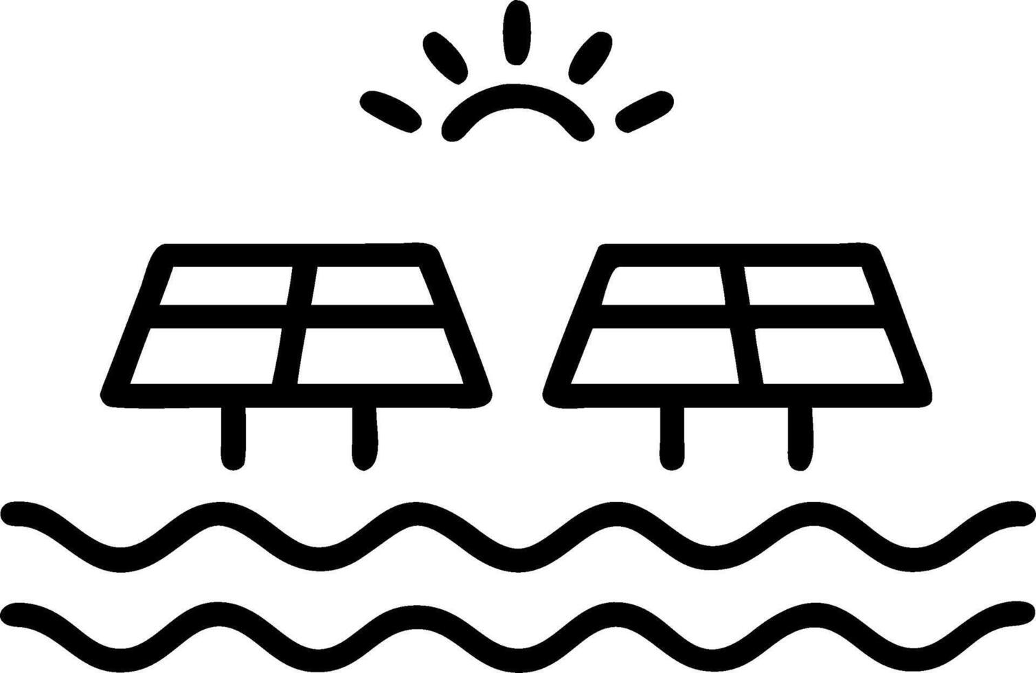 Overhead view of a waterfront with tidal energy overlay symbolizing green energy in double exposure with copy space. concept as An overhead view of a waterfront vector