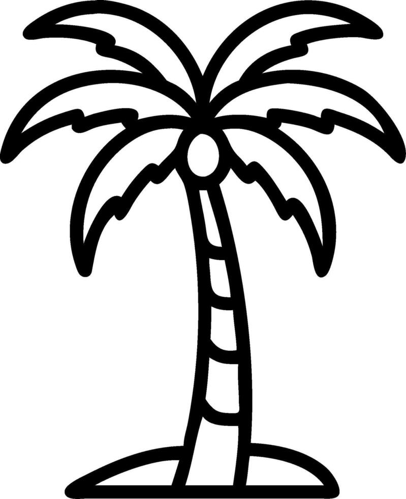Palm tree icon with copy space on a white background concept as A image of a palm tree icon with generous copy space on a white background ideal for tropi vector
