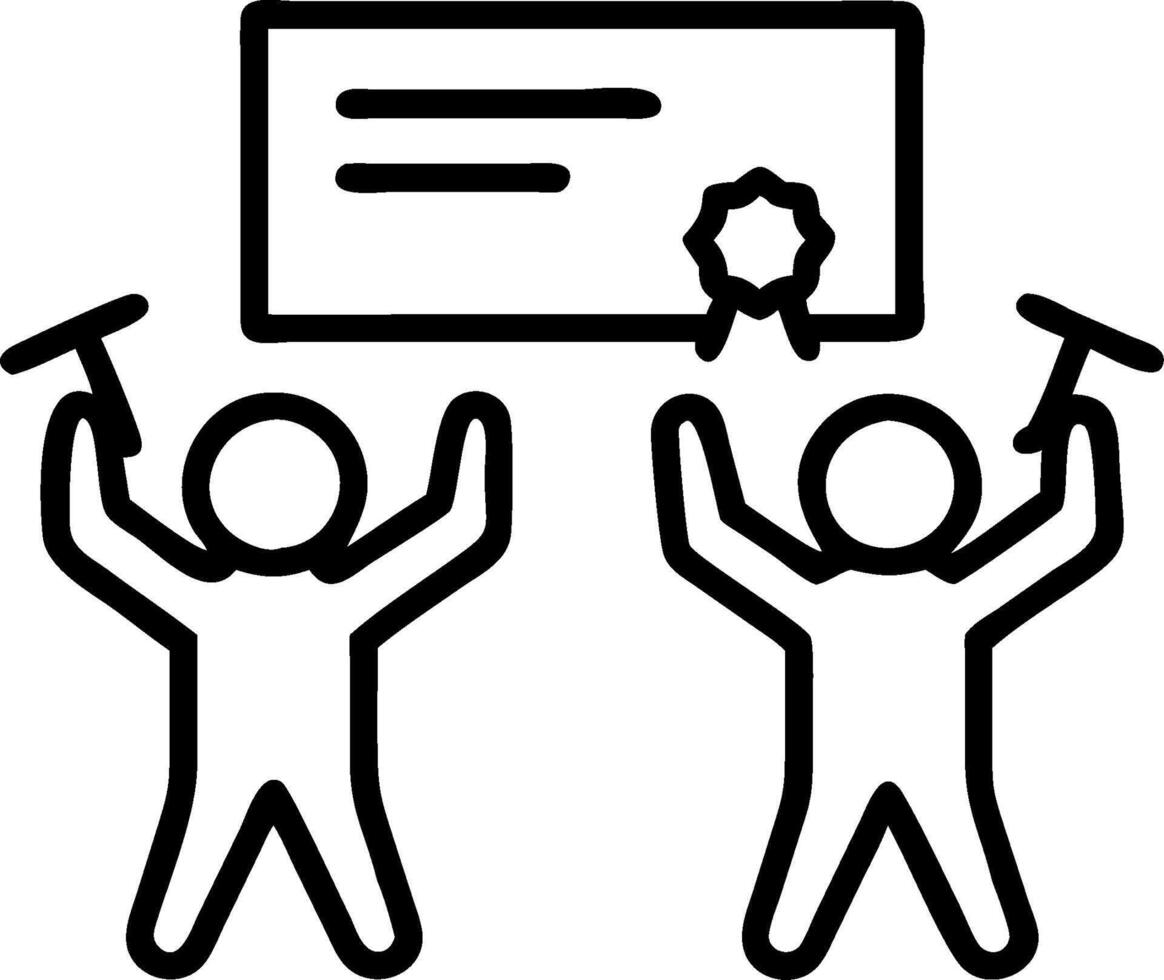 People with Diplomas and Smartphones concept as Business professionals holding diplomas and using smartphones set against a whimsical background offering ample s vector