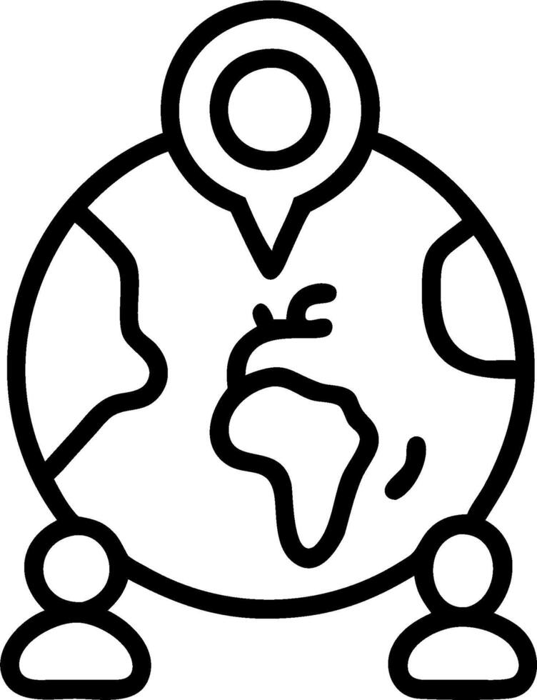 People with Earth and Climate Change Project Plans concept as A group of people developing climate change project plans with an earth model set against a whimsic vector