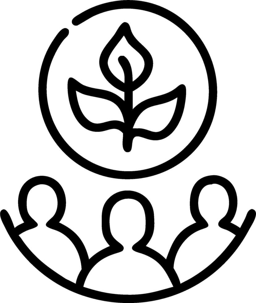 People with Earth and Climate Change Project Plans concept as A group of people developing climate change project plans with an earth model set against a whimsic vector