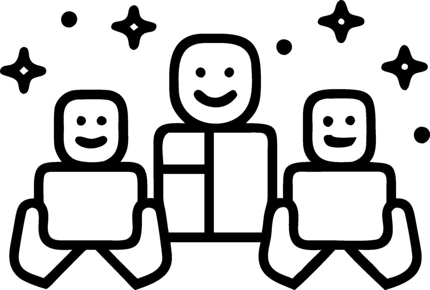 People with Enchanted Credit Cards and Glittering Stars concept as A group of people holding enchanted credit cards with glittering stars set against a mystical vector