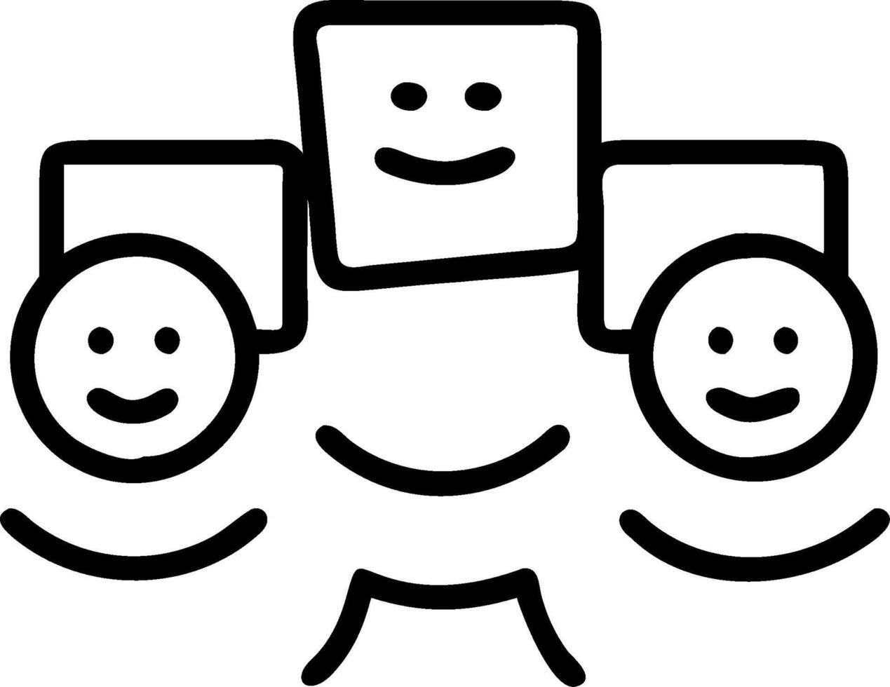 People with Floating Piggy Banks and Smiling Faces concept as A group of people with floating piggy banks and smiling faces set against a whimsical background of vector