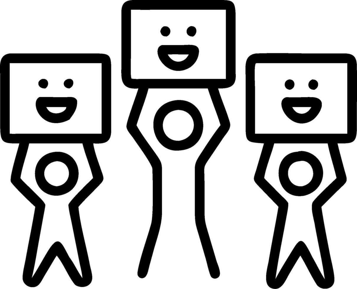 People with Glowing ATMs and Joyful Faces concept as A group of people using glowing ATMs with joyful faces set against a fantastical background offering ample s vector