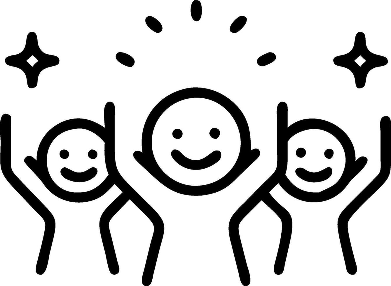People with Sparkling Coins and Happy Smiles concept as A group of people with sparkling coins and happy smiles set against a whimsical background offering ample vector