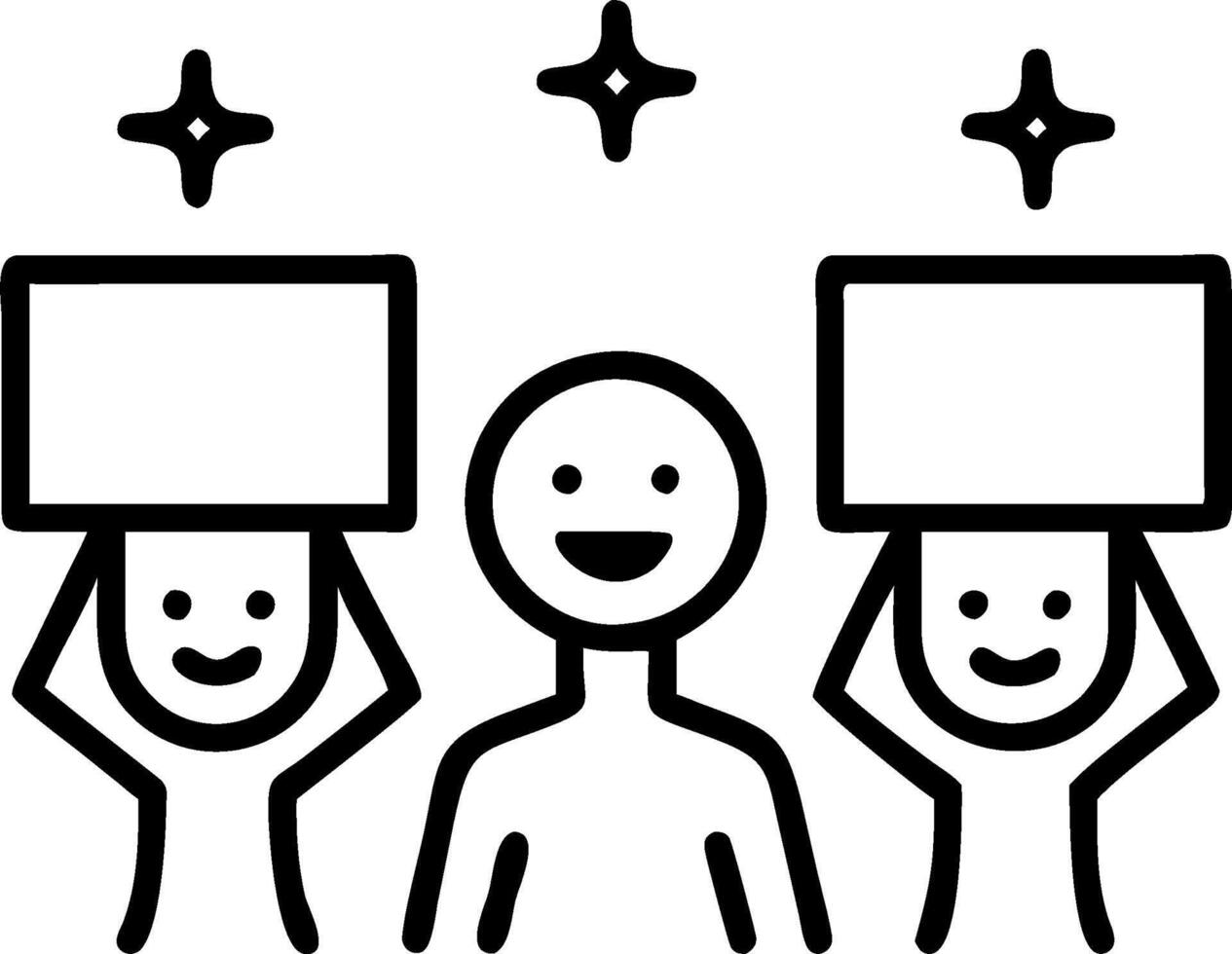 People with Sparkling Coins and Happy Smiles concept as A group of people with sparkling coins and happy smiles set against a whimsical background offering ample vector
