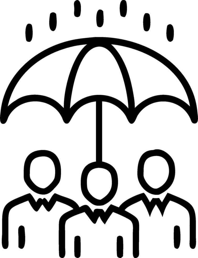 People with Umbrellas and Rainy Cityscape concept as A group of people with colorful umbrellas walking through a rainy cityscape set against a whimsical backgrou vector