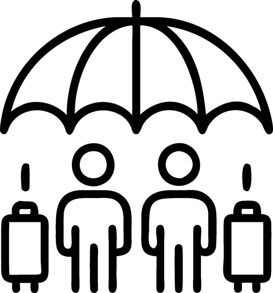 People with Umbrellas and Rainy Cityscape concept as A group of people with colorful umbrellas walking through a rainy cityscape set against a whimsical backgrou vector