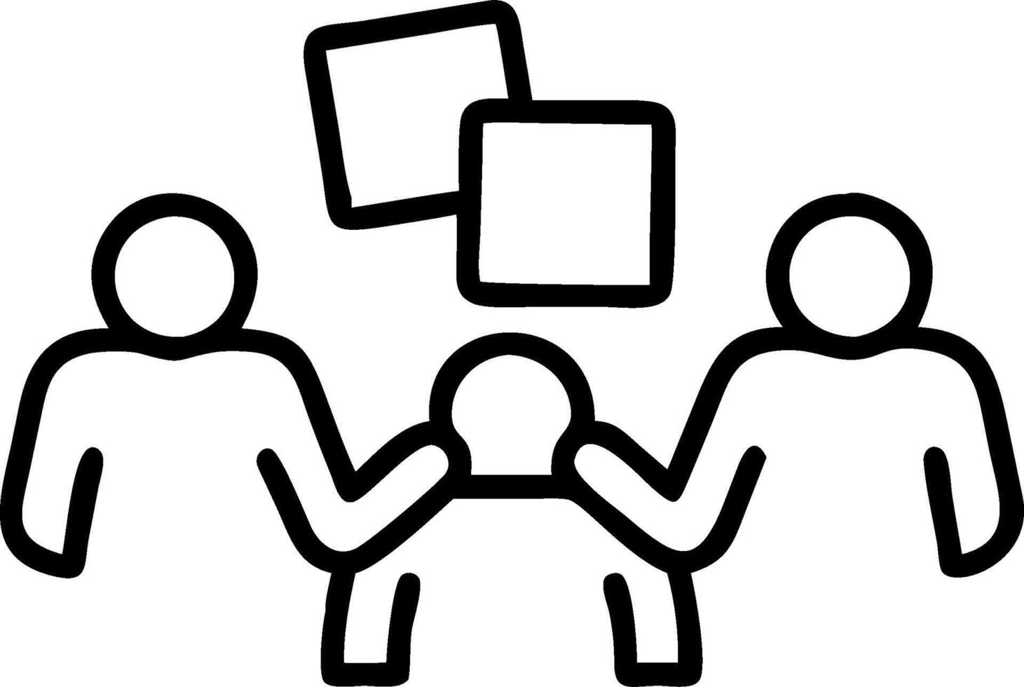 People with Watercolor Brushes and Business Documents concept as A group of people holding watercolor brushes and business documents set against a whimsical back vector