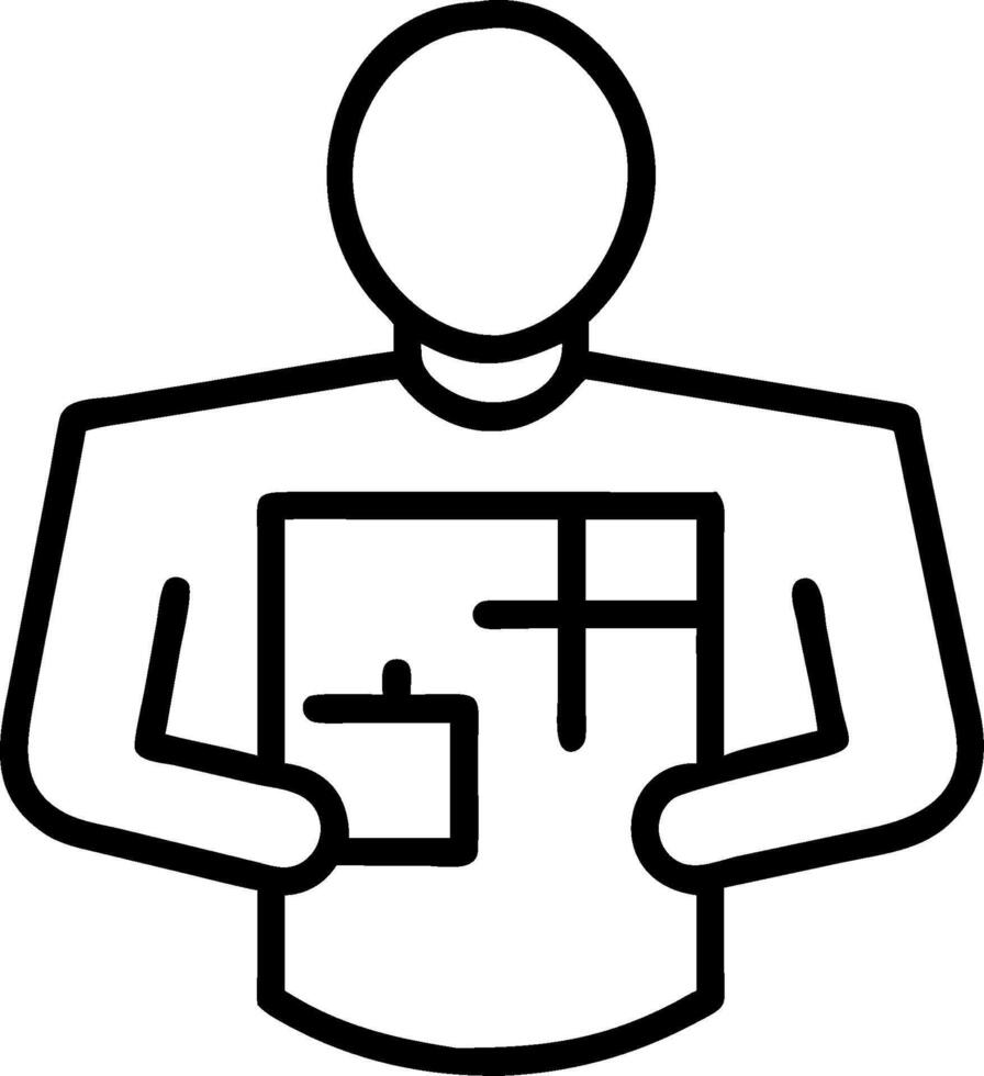 Person and a blueprint of a skyscraper symbolizing urban development in double exposure with copy space. concept as A person intertwined with a skyscraper bluepr vector
