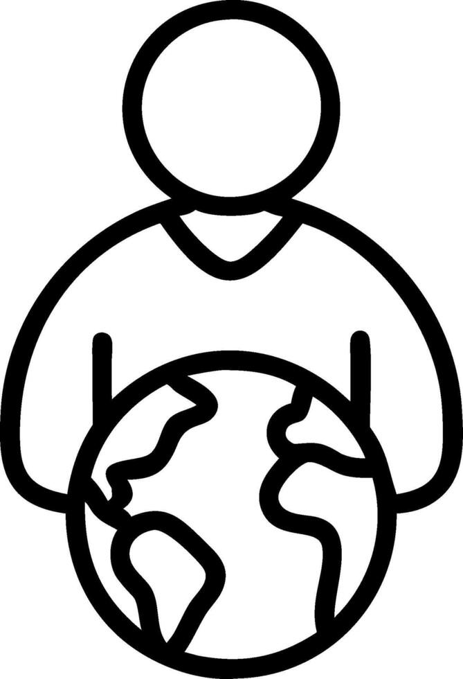 Person and a globe symbolizing global sustainability and awareness in double exposure with copy space. concept as A person fused with a globe representing global vector