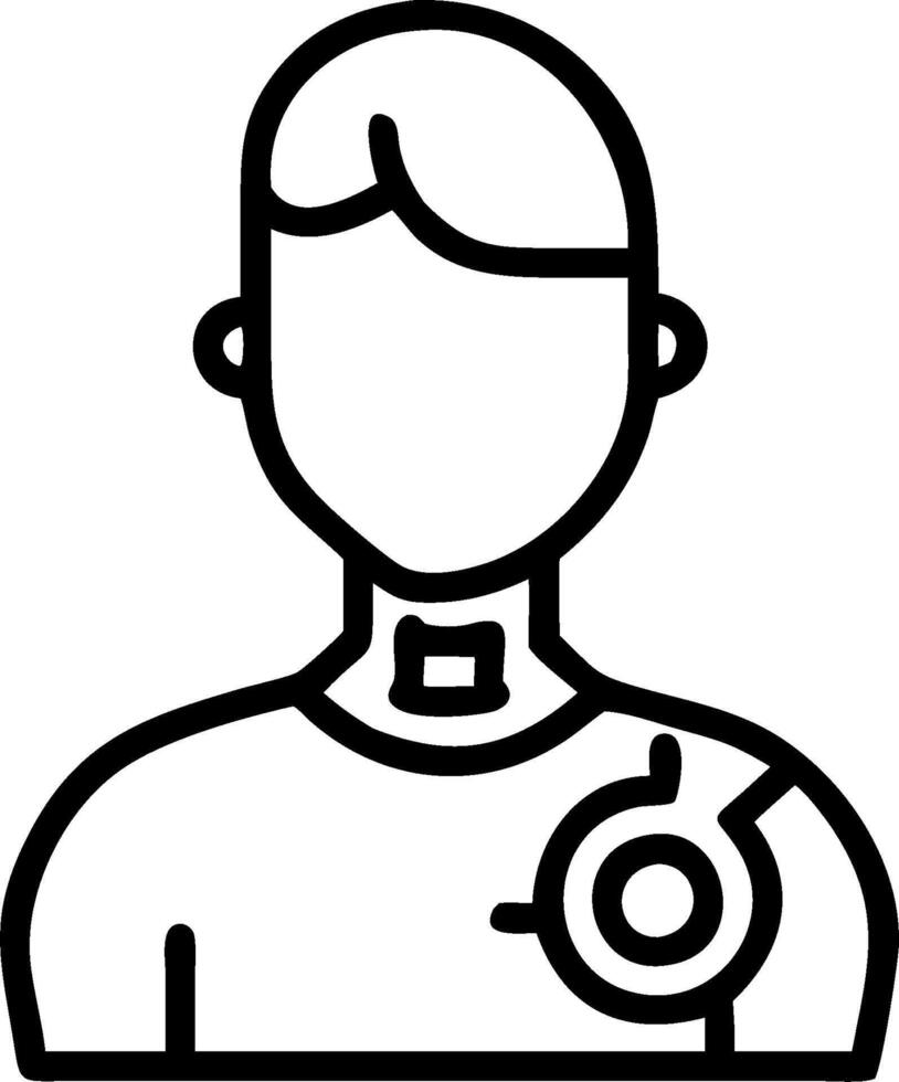 Person and a mechanical drawing symbolizing technical innovation in double exposure with copy space. concept as A person blended with a mechanical drawing repres vector