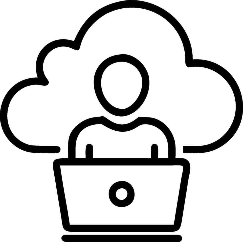 Person using a laptop with a digital whiteboard and stylus with copy space. concept as A person using a laptop with a digital whiteboard and stylus symbolizing i vector