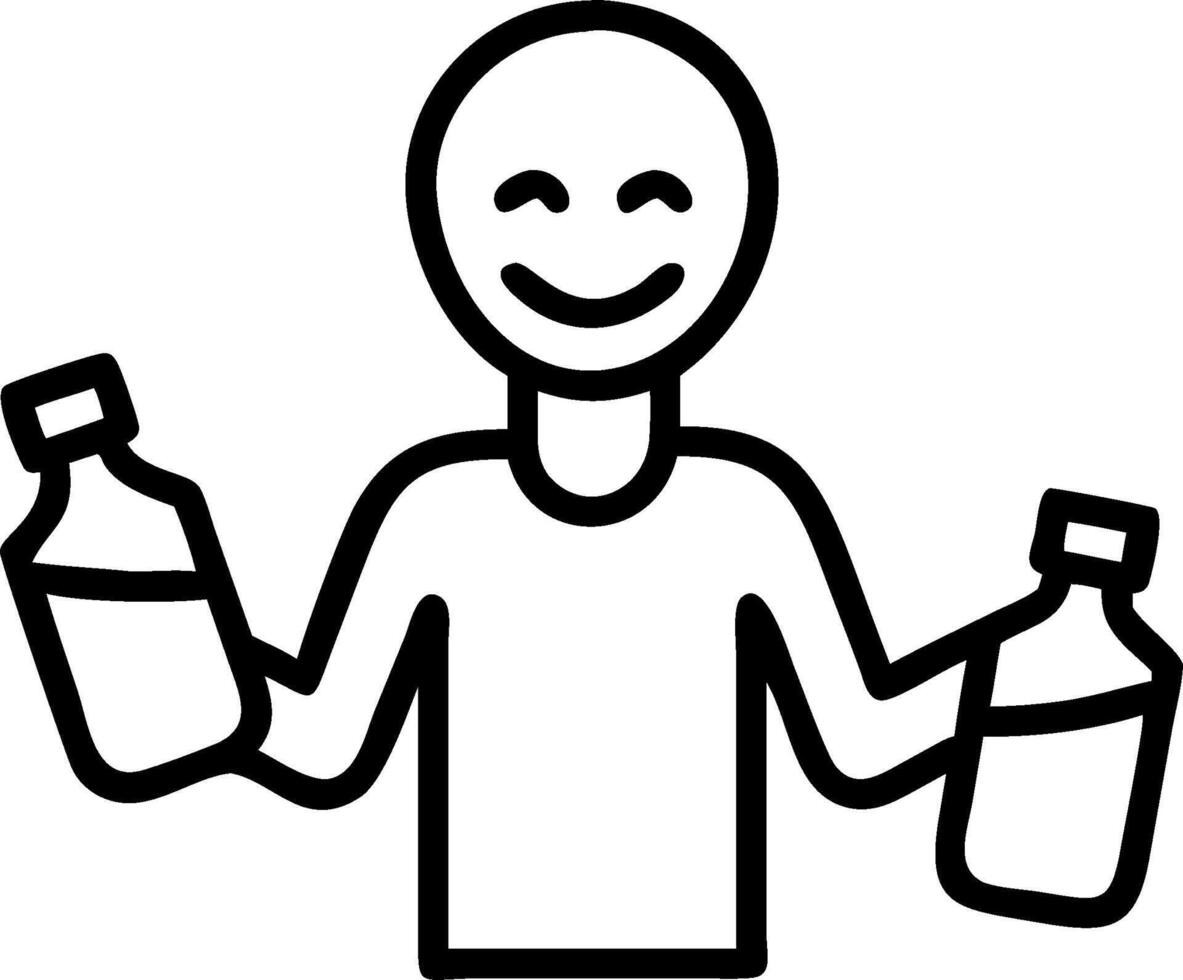 Person with Cleaning Supplies and Smiling Service concept as A person holding cleaning supplies with a bright smile set against a clean background offering space vector
