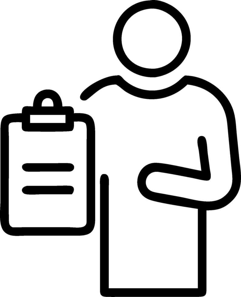 Person with Clipboard and Efficient Service Management concept as A person holding a clipboard providing efficient service management set against a clean backgro vector