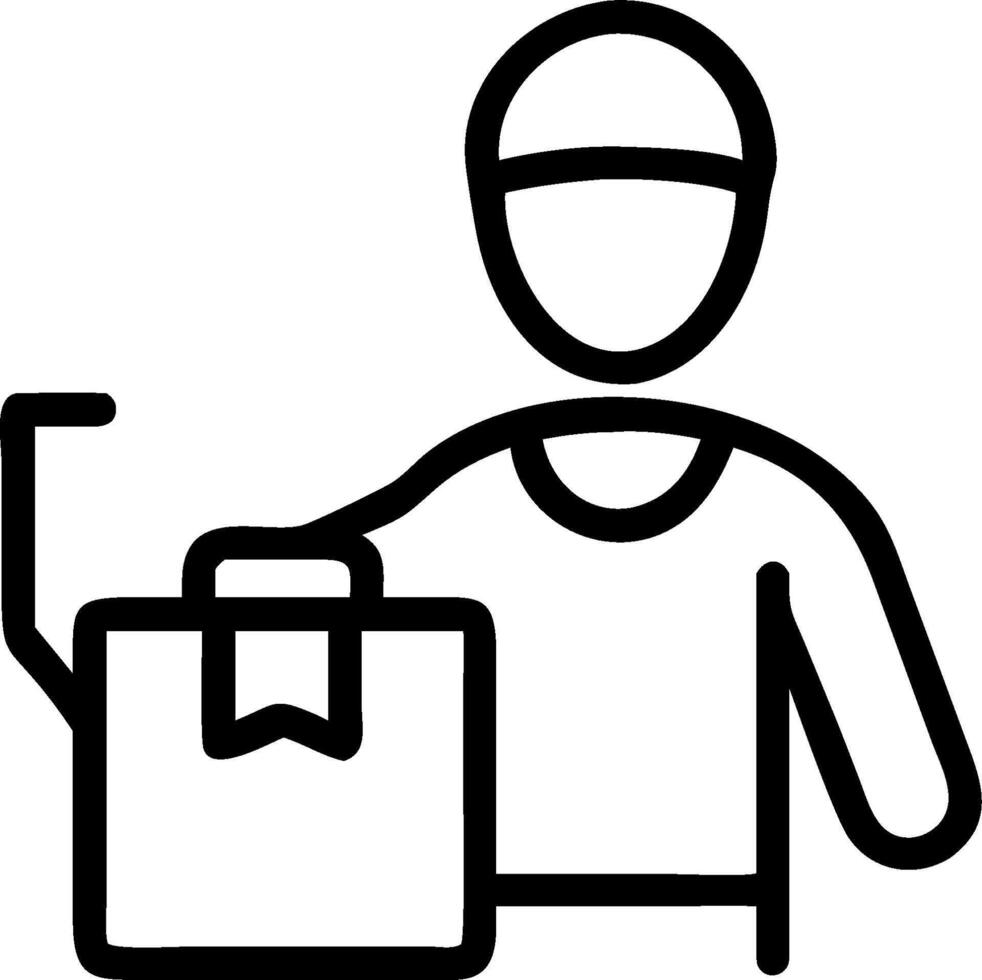 Person with Delivery Box and Customer Service Smile concept as A person holding a delivery box with a bright smile set against a clean background offering space vector