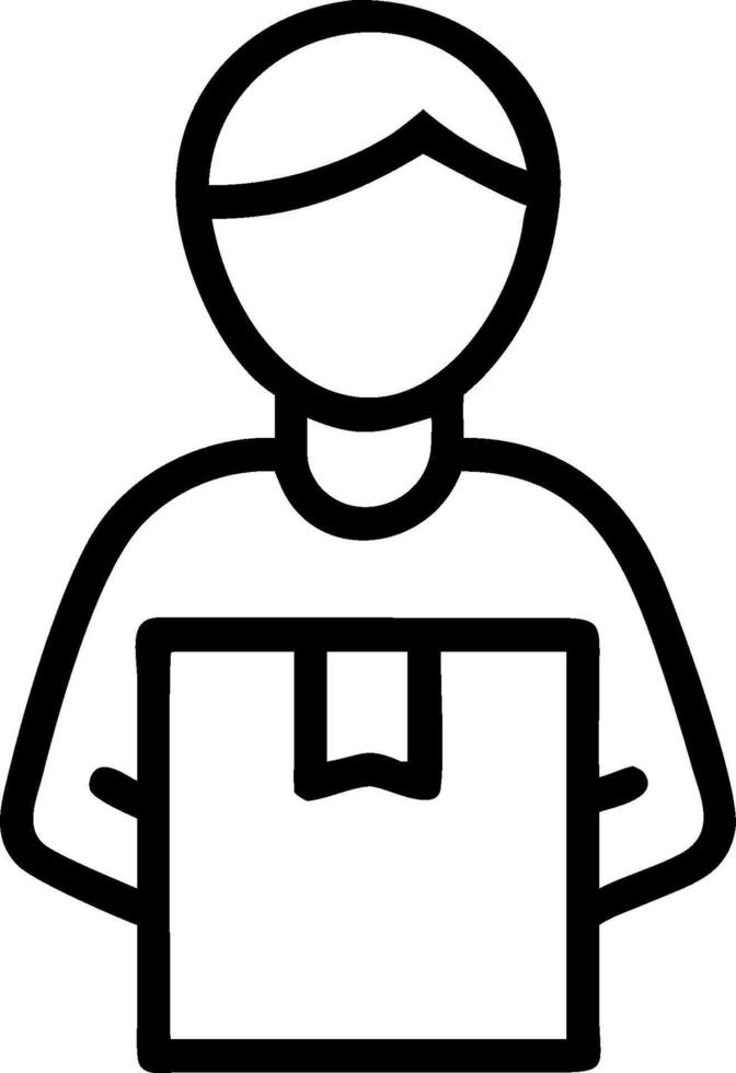 Person with Delivery Box and Customer Service Smile concept as A person holding a delivery box with a bright smile set against a clean background offering space vector
