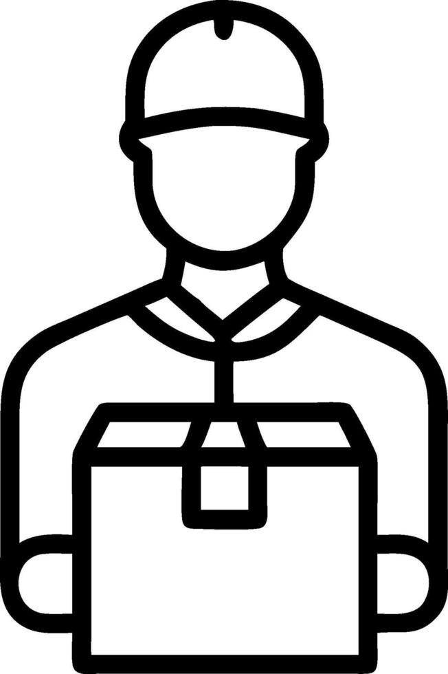 Person with Delivery Box and Customer Service Smile concept as A person holding a delivery box with a bright smile set against a clean background offering space vector