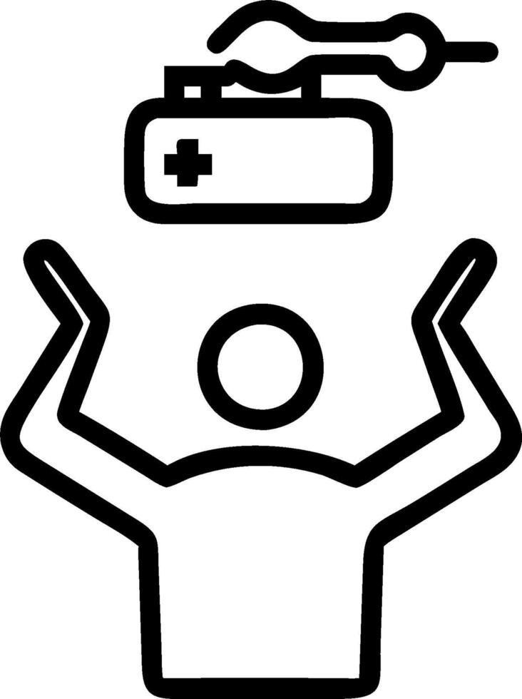 Person with Hovering Toolbox and Tools concept as A person holding a hovering toolbox with tools floating around set against a blank background providing ample s vector