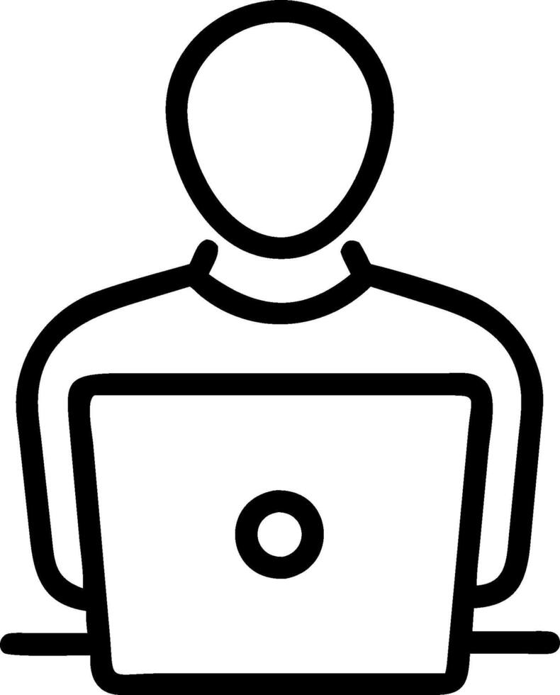 Person with Laptops and Friendly Tech Support concept as A person providing tech support with a friendly attitude holding a laptop set against a blank background vector