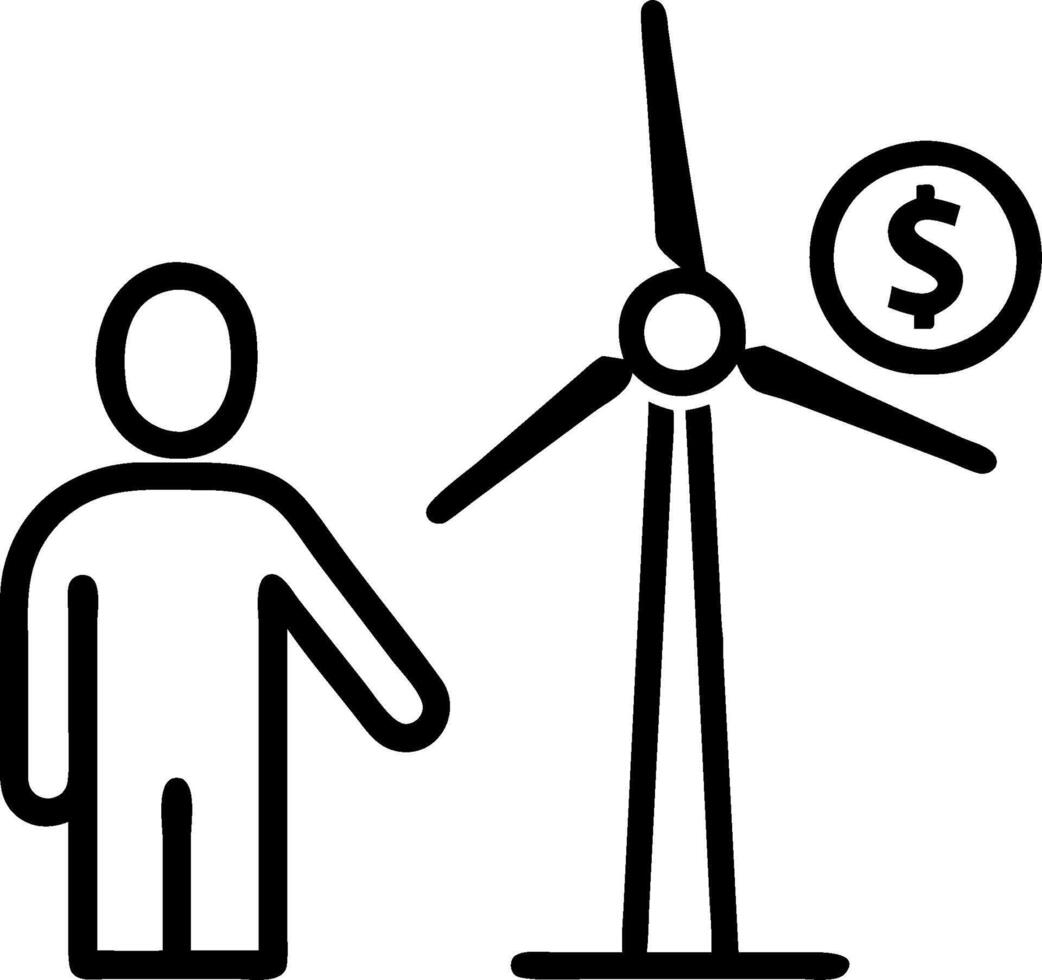 Person with Recycled Coin and Tree concept as A person holding a recycled coin and a tree set against a blank background with ample space for text or design elem vector