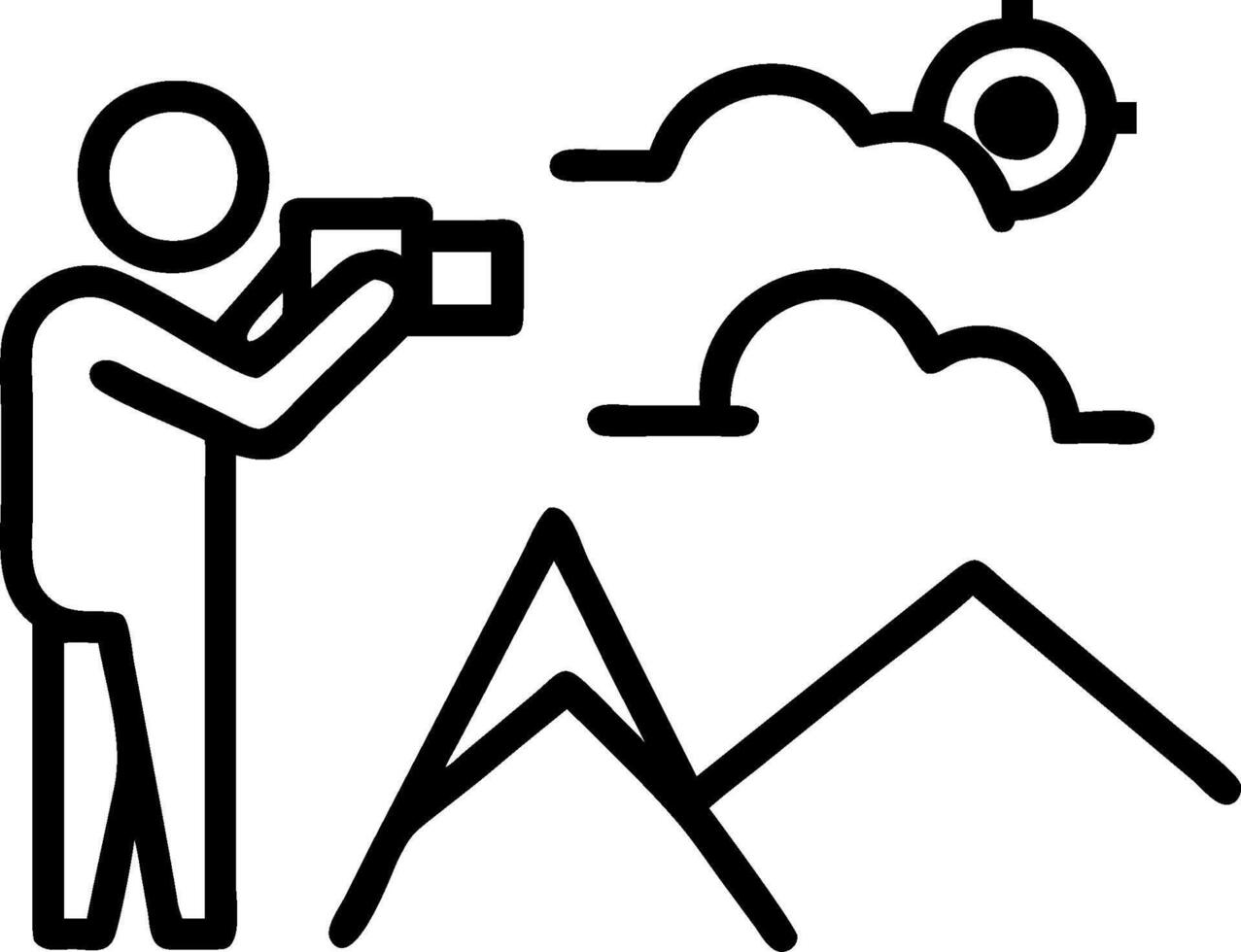 Photographer Capturing Morning Mist concept as A photographer at work in a misty landscape focusing on capturing the ephemeral beauty of the early hours. in Phot vector