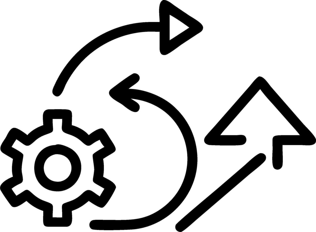 Process improvement symbol with copy space for project planning concept as An artistic rendering of a process improvement symbol with spacious copy space suitabl vector