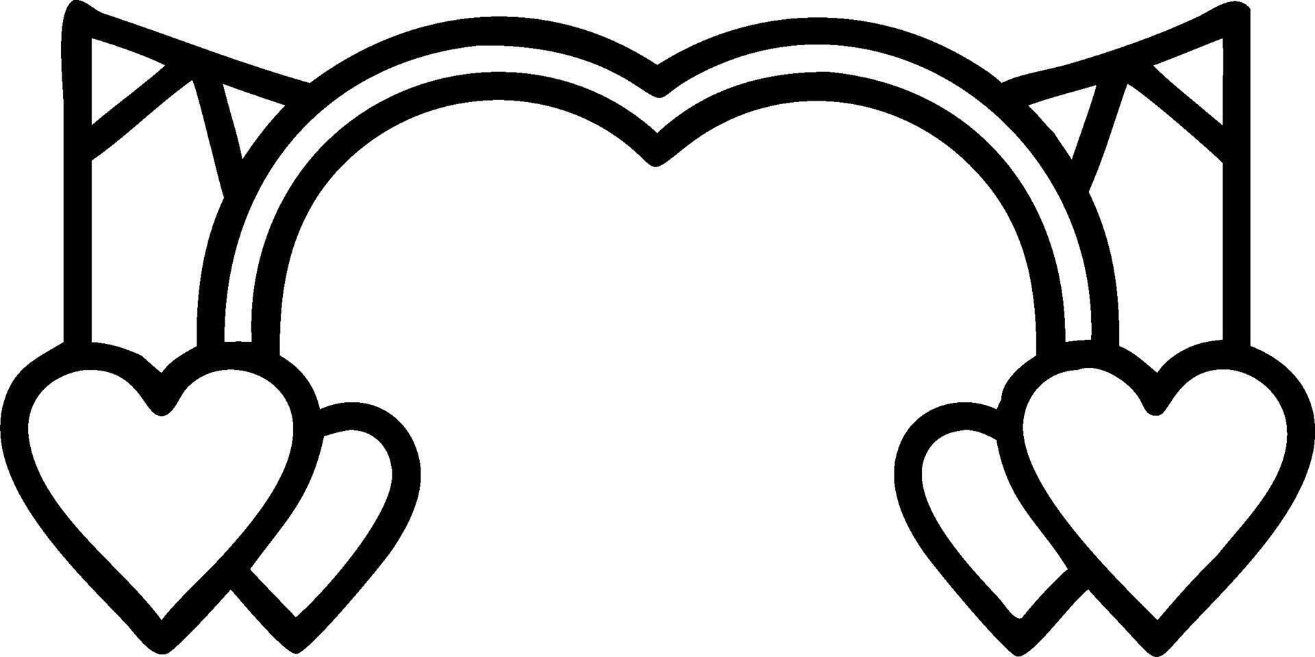 Rainbow Banners and Heart Balloons concept as A border frame with rainbow banners and heart shaped balloons leaving ample copy space symbolizing celebration and vector