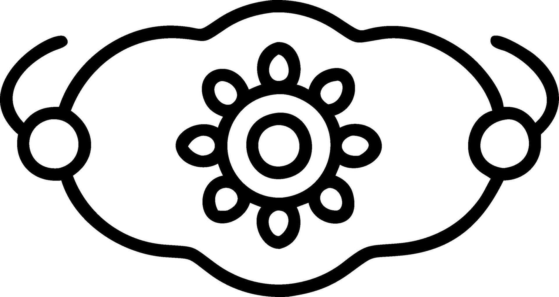 Rakhi and Rangoli concept as Rakhi bracelet with a Rangoli design and ample copy space symbolizing the colorful and artistic aspects of Raksha Bandhan. in Photo vector