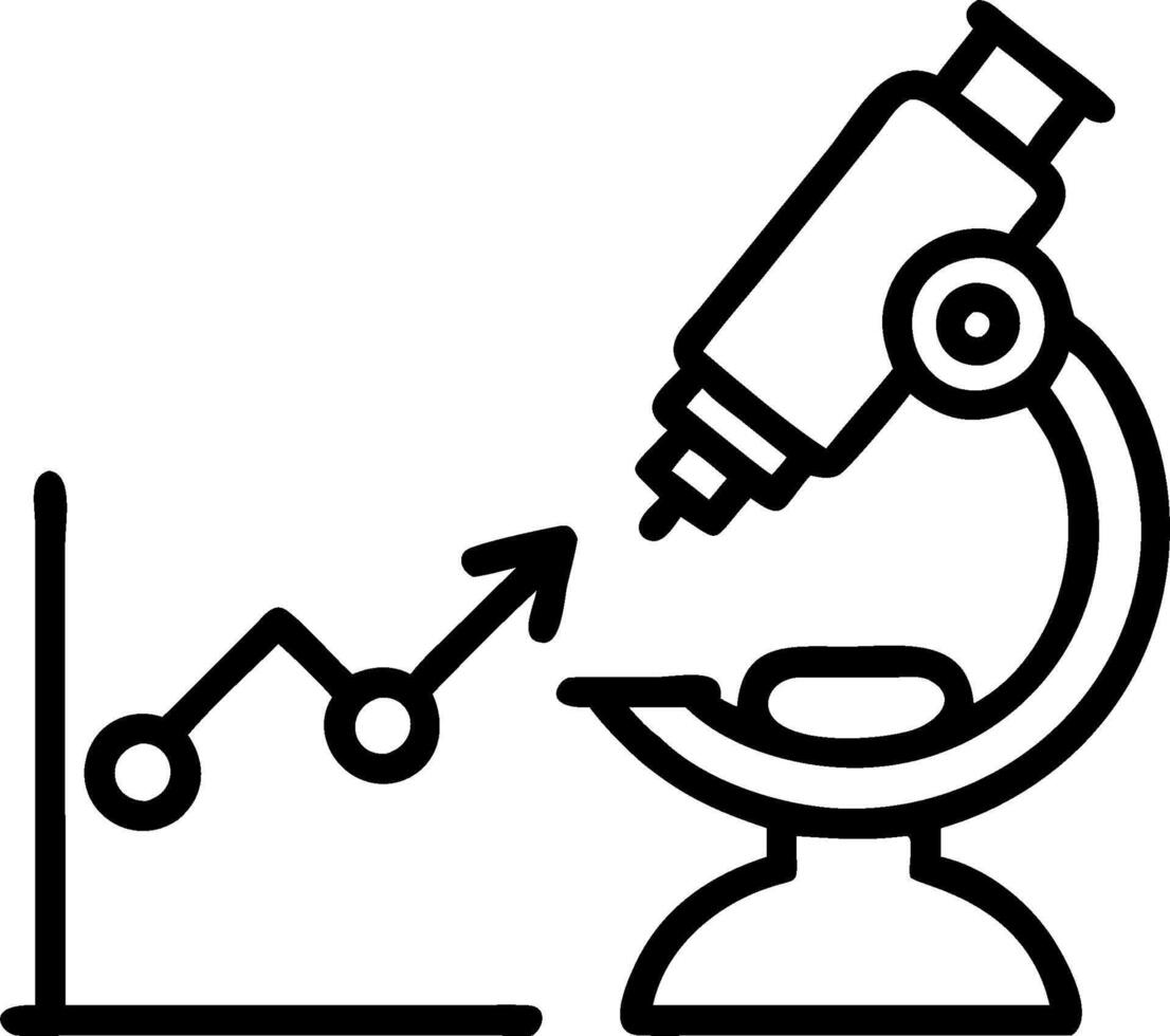 Researcher with Microscope and Data concept as A researcher using a microscope and analyzing data set against a dreamy background offering ample space for text o vector