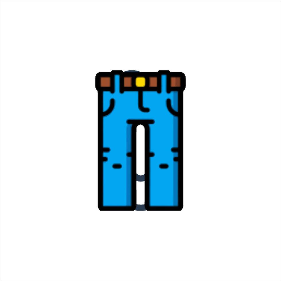 A blue jeans icon on a white background vector