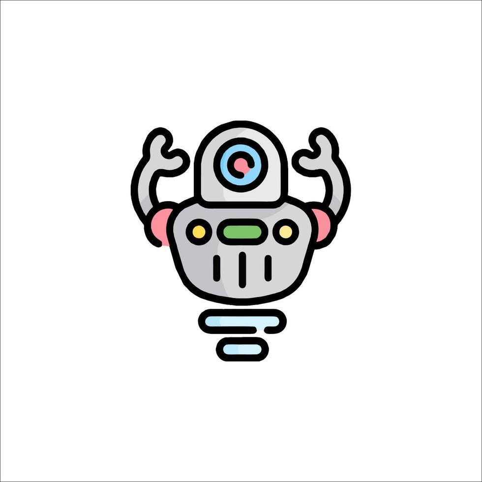 A robot icon with a camera on top vector