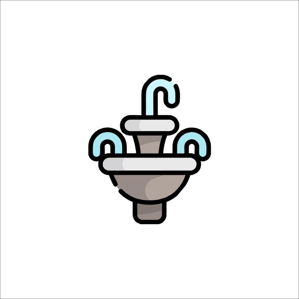 A simple icon of a faucet with two faucets vector