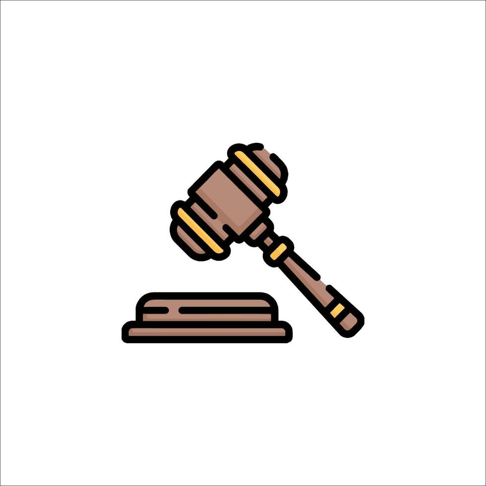 A judge's gavel icon on a white background vector