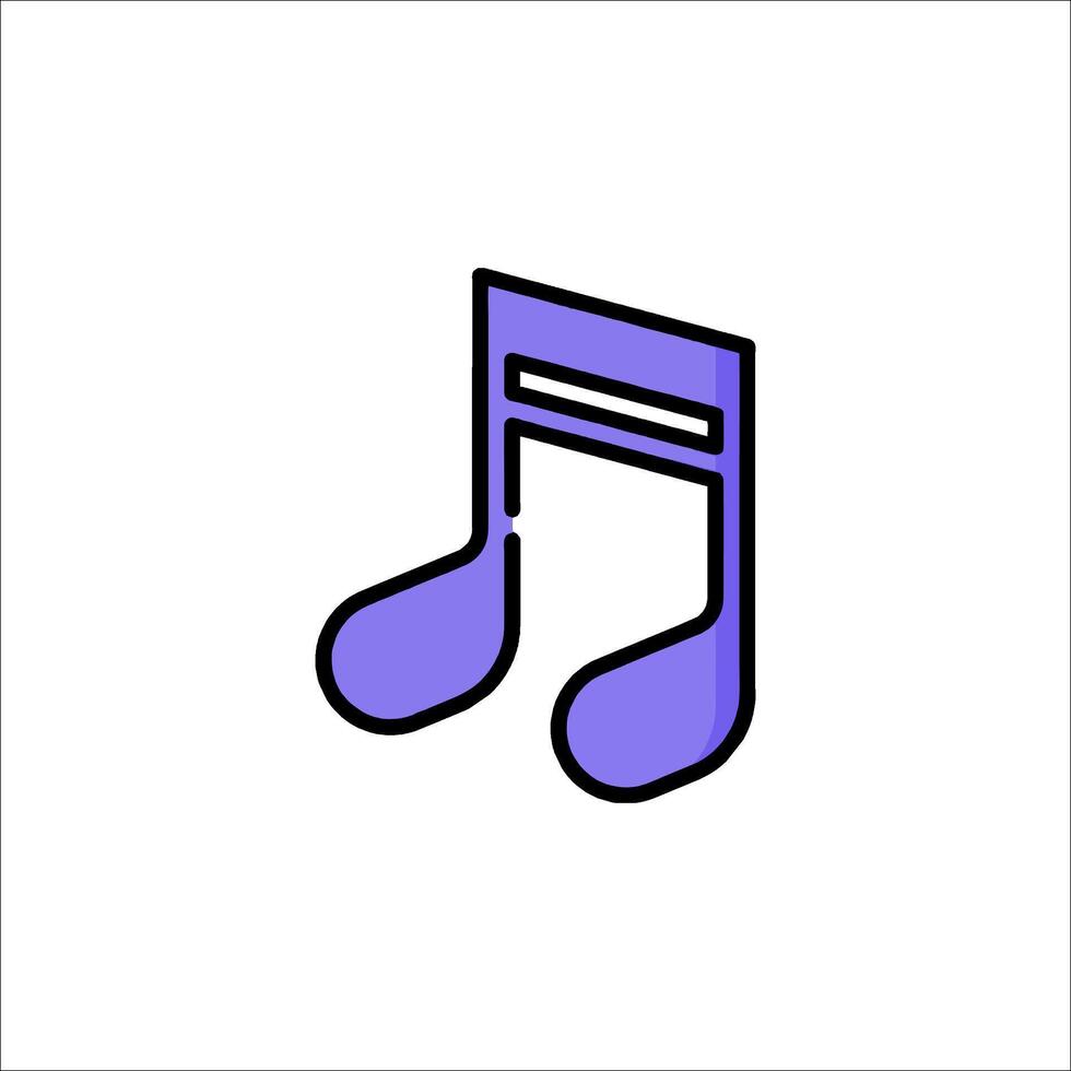 Music note icon illustration vector