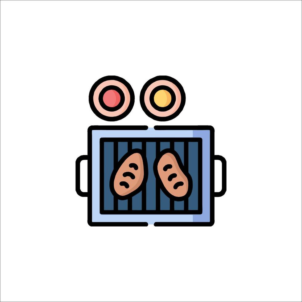 Bbq grill icon illustration vector