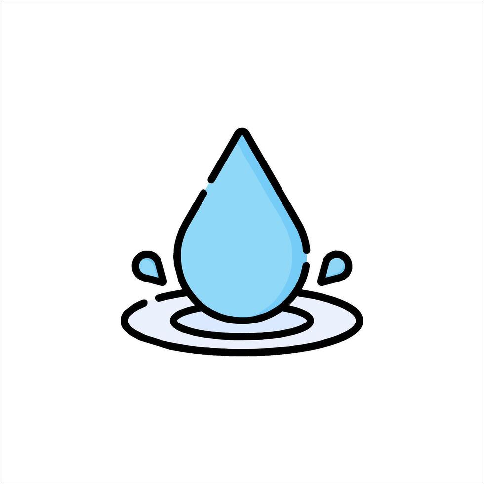 Water drop icon illustration vector