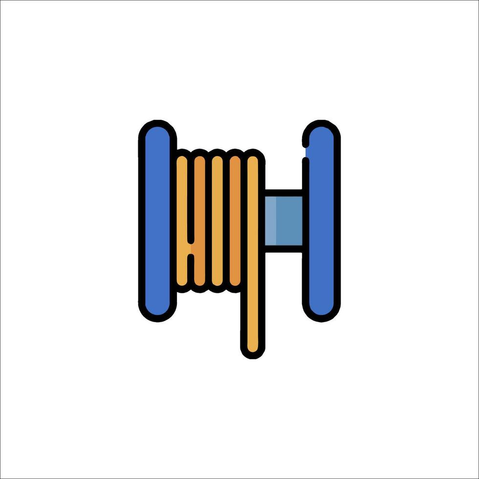 A spool of thread icon on a white background vector