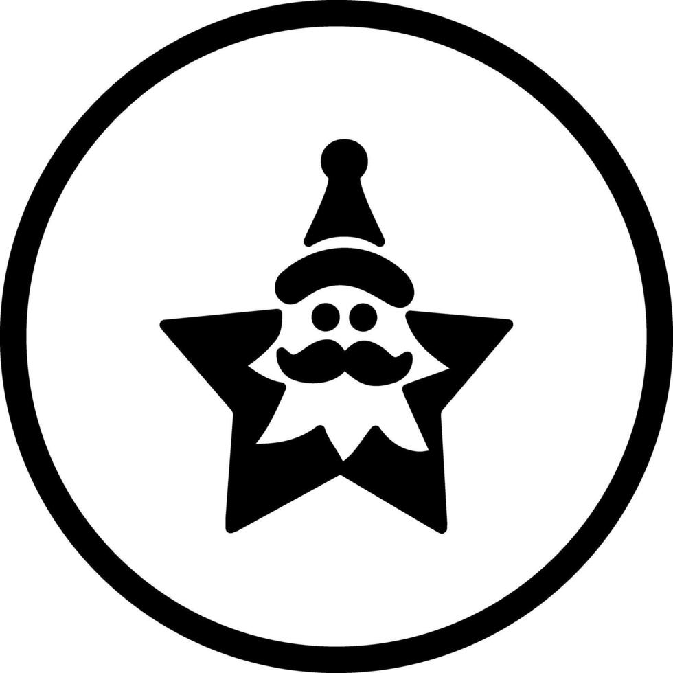 Santa Star Icon Design vector