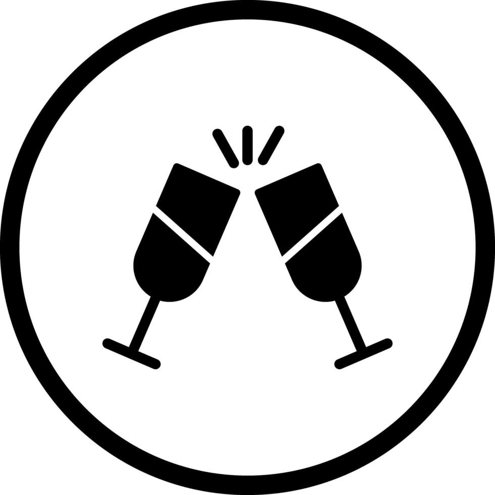 Champagne Toast Icon Design vector