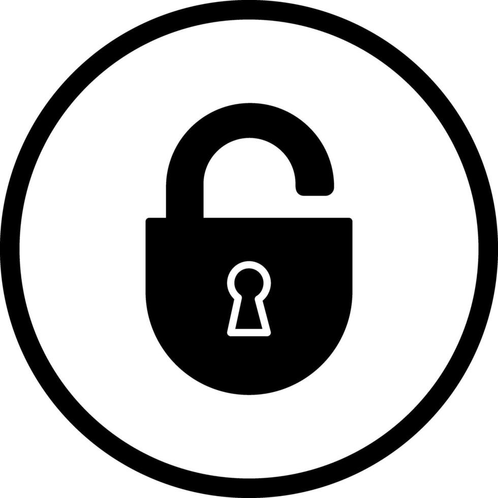 Open Lock Icon Design vector