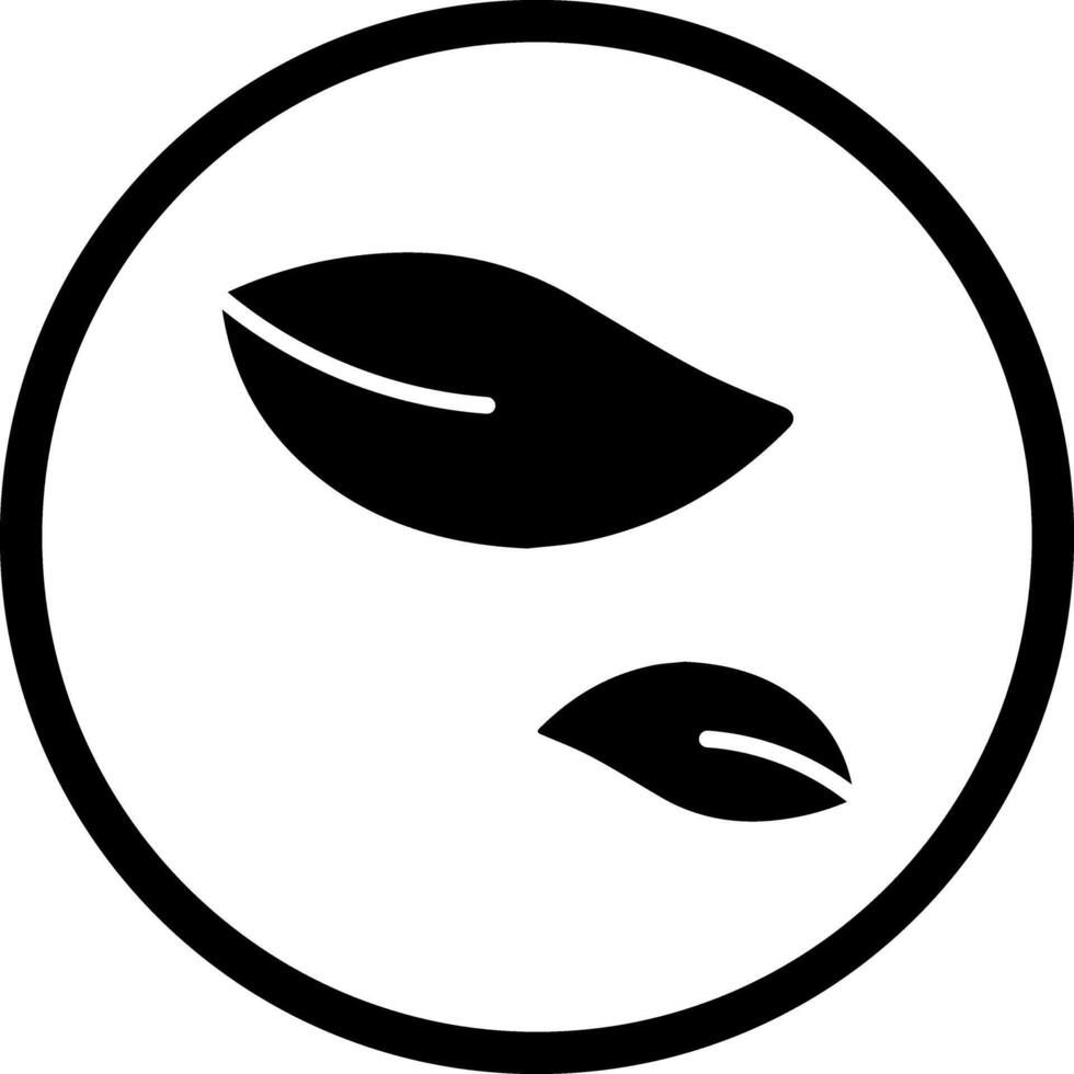 Leaf Fluttering in Wind Icon Design vector