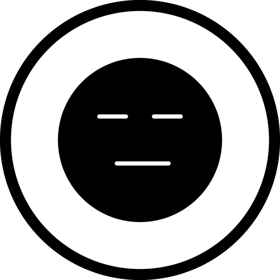 Neutral Face Icon Design vector