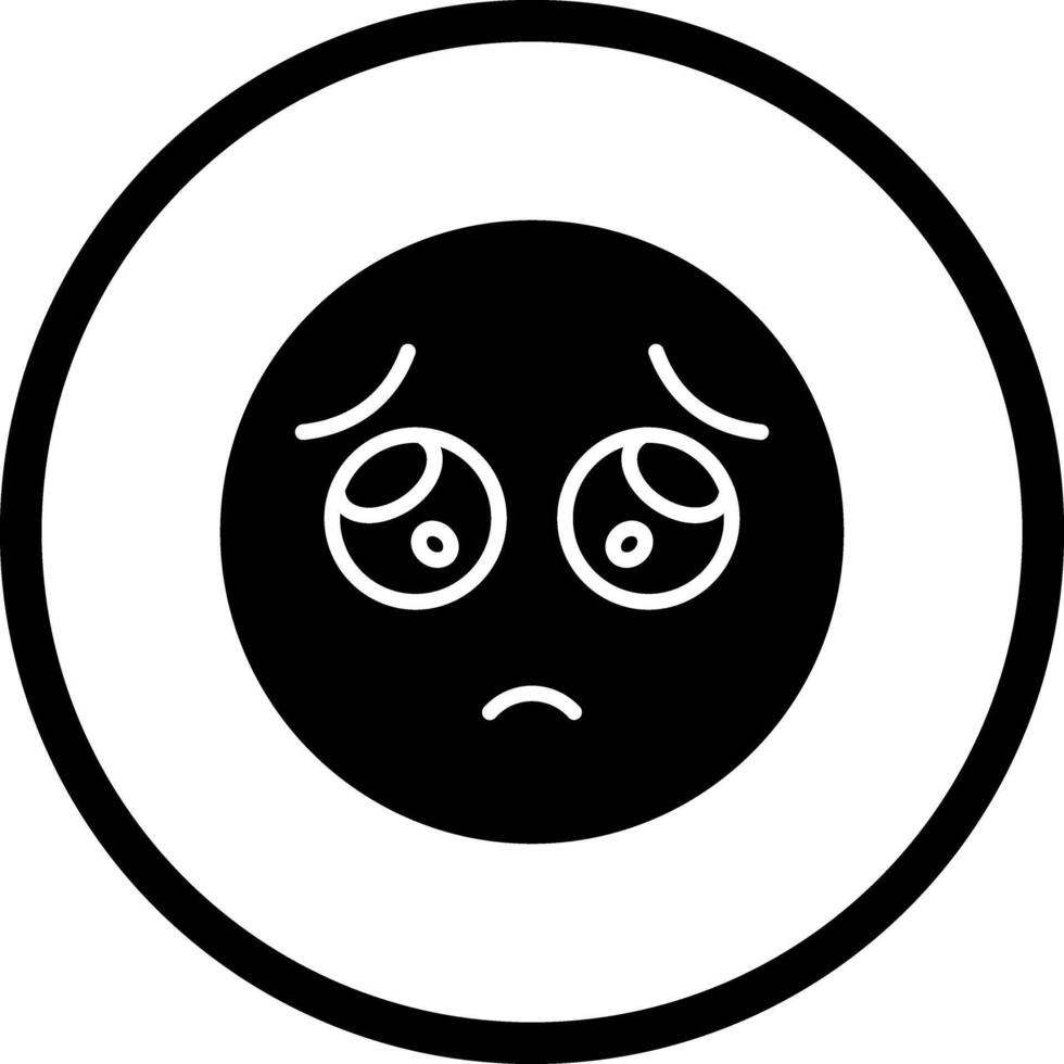 Pleading Face Icon Design vector