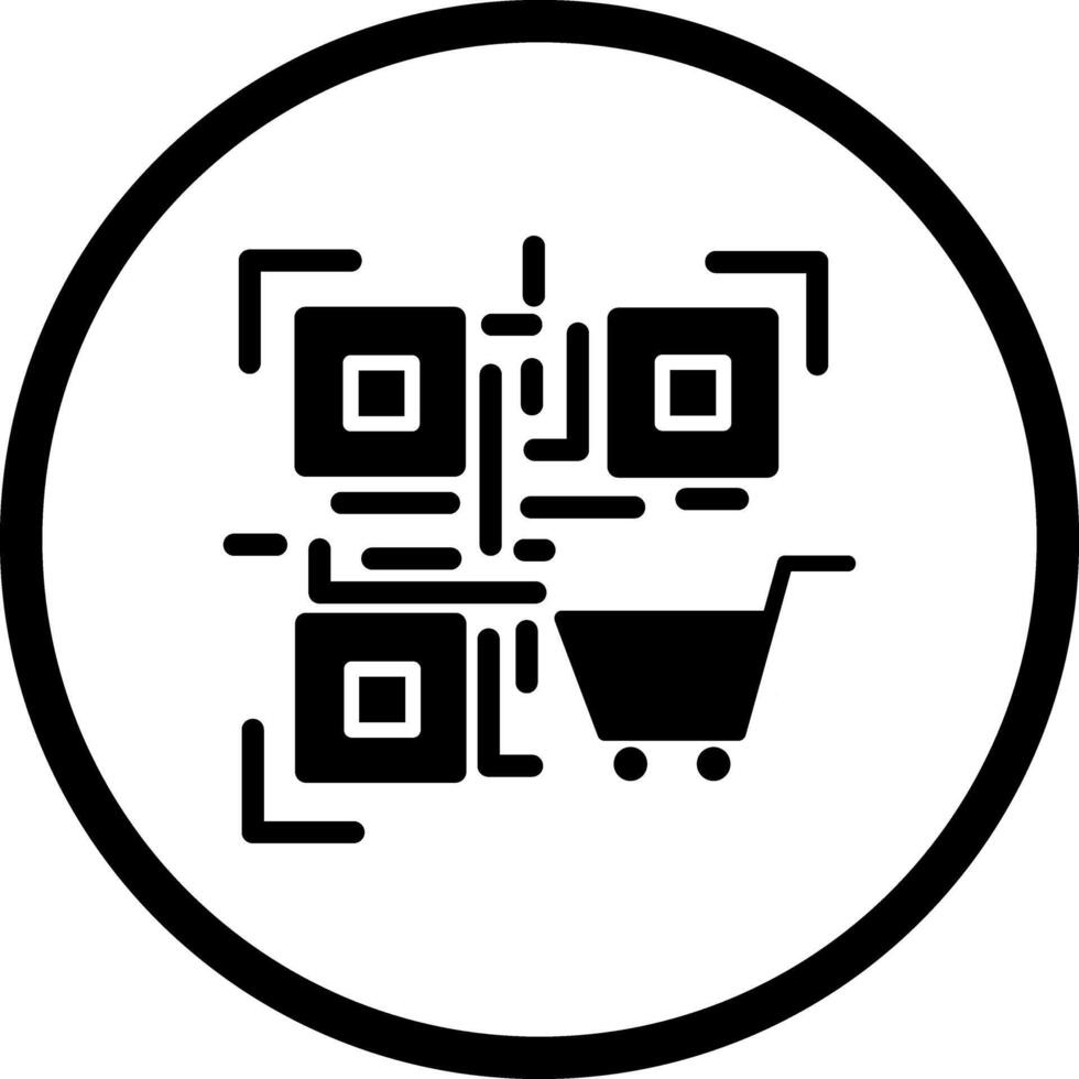 QR Code Shopping Icon Design vector