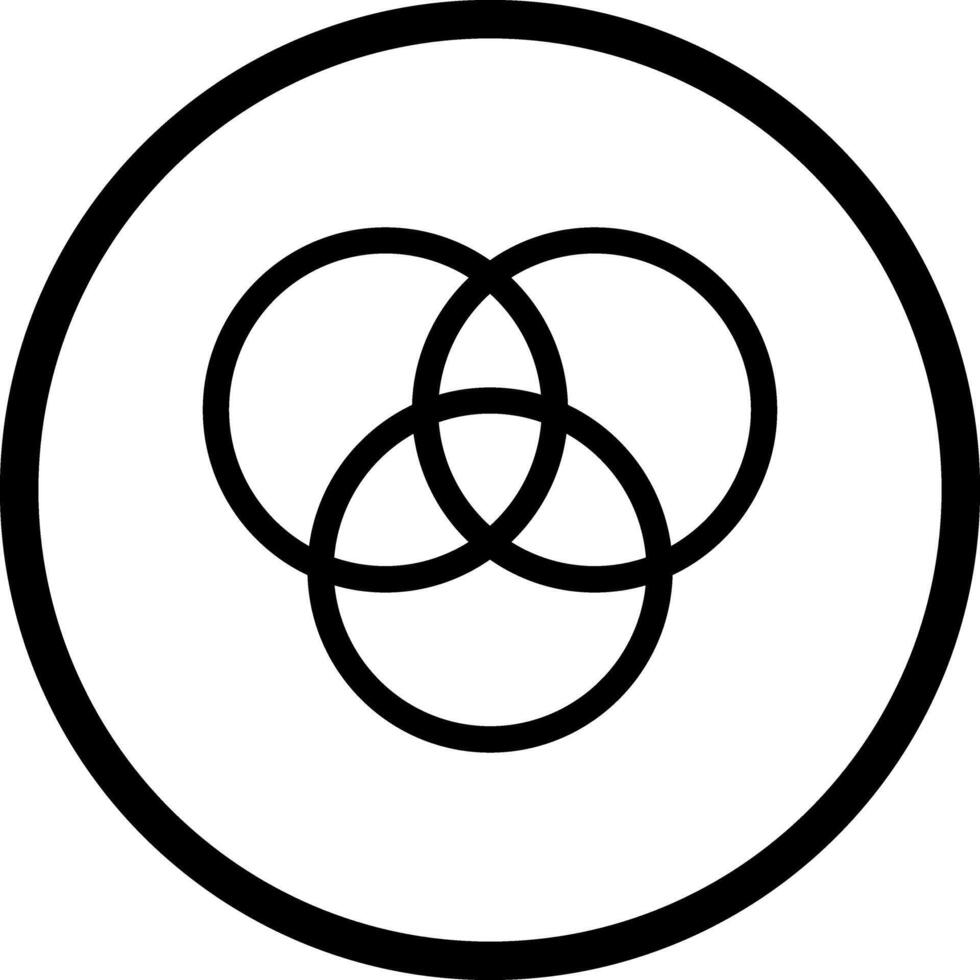 Venn Diagram Icon Design vector